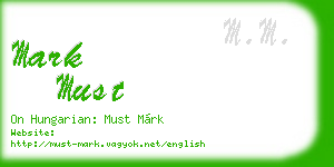 mark must business card